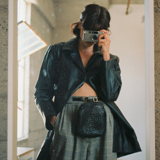 Wearing the Bernarda bag