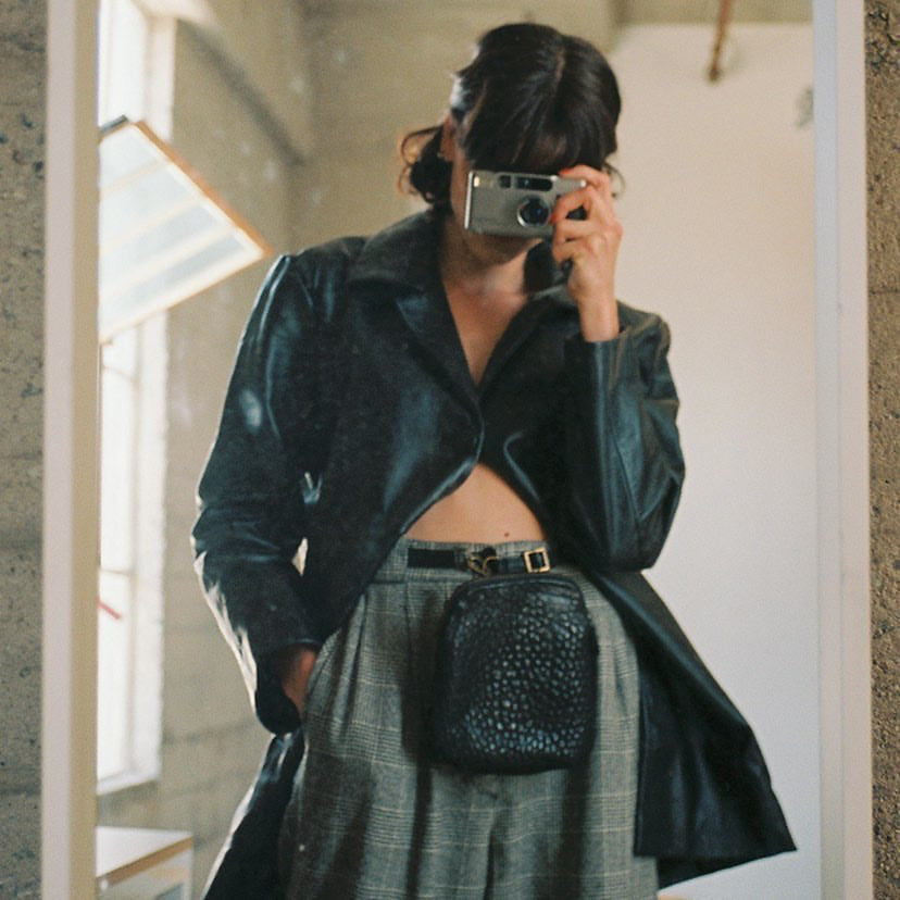Wearing the Bernarda bag
